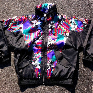 VTG LAVON SWAG JACKET COLORFUL GEOMETRIC CYBER 90s